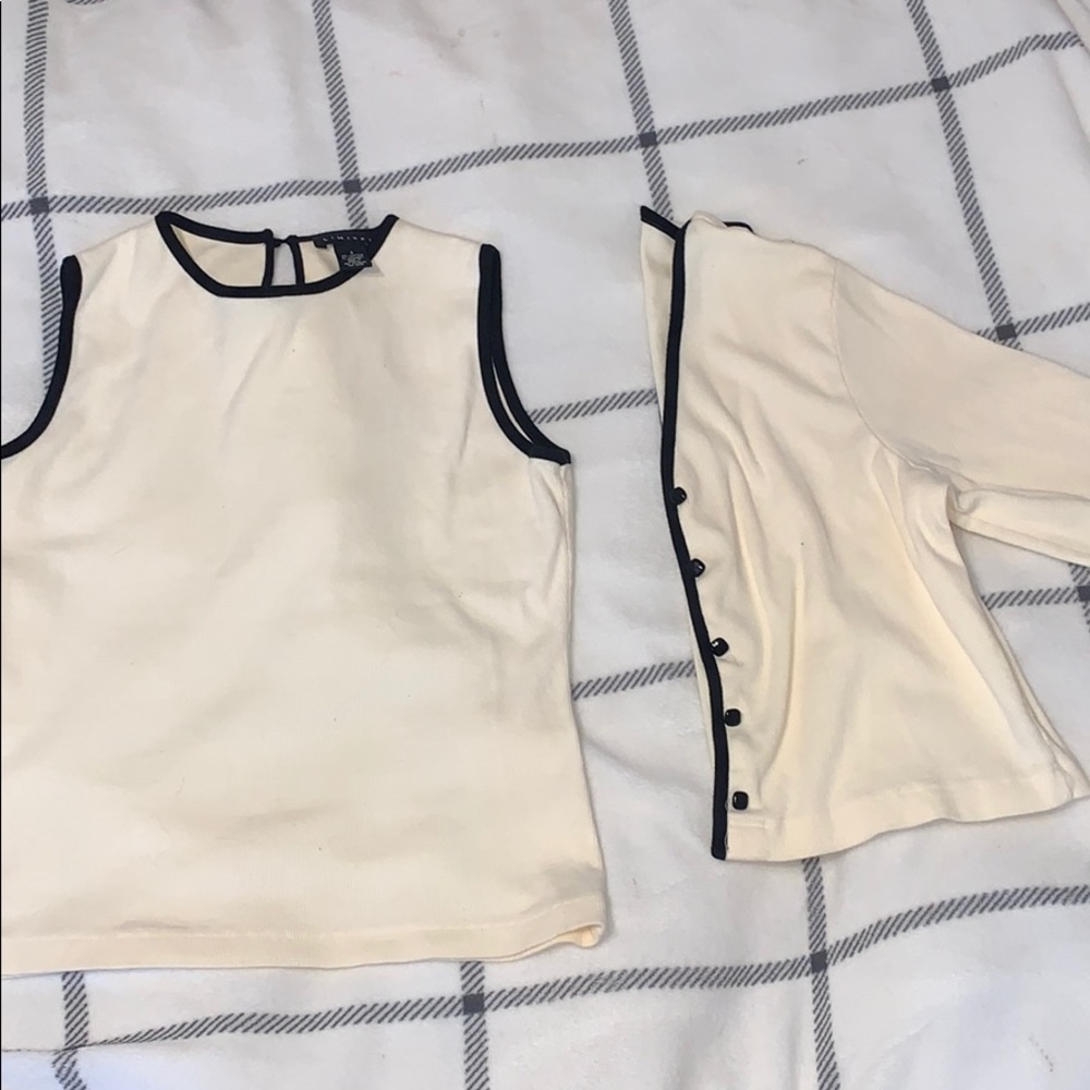 Cream business Two piece set . Top only !